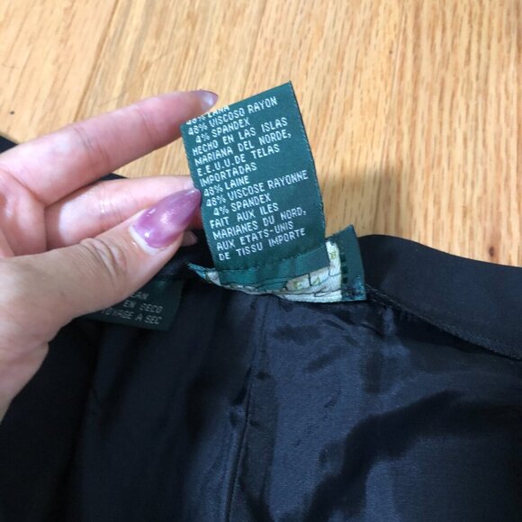 NWT Lauren Ralph Lauren Black Wool Pants 14 - Picture 4 of 11